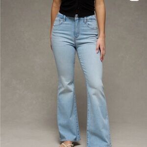 American Eagle Light Blue Flare Jeans Size 12